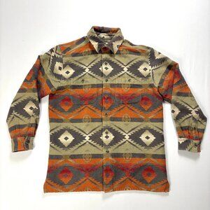 The Territory Ahead Mens Aztec Button Down Shirt Sz L Southwestern